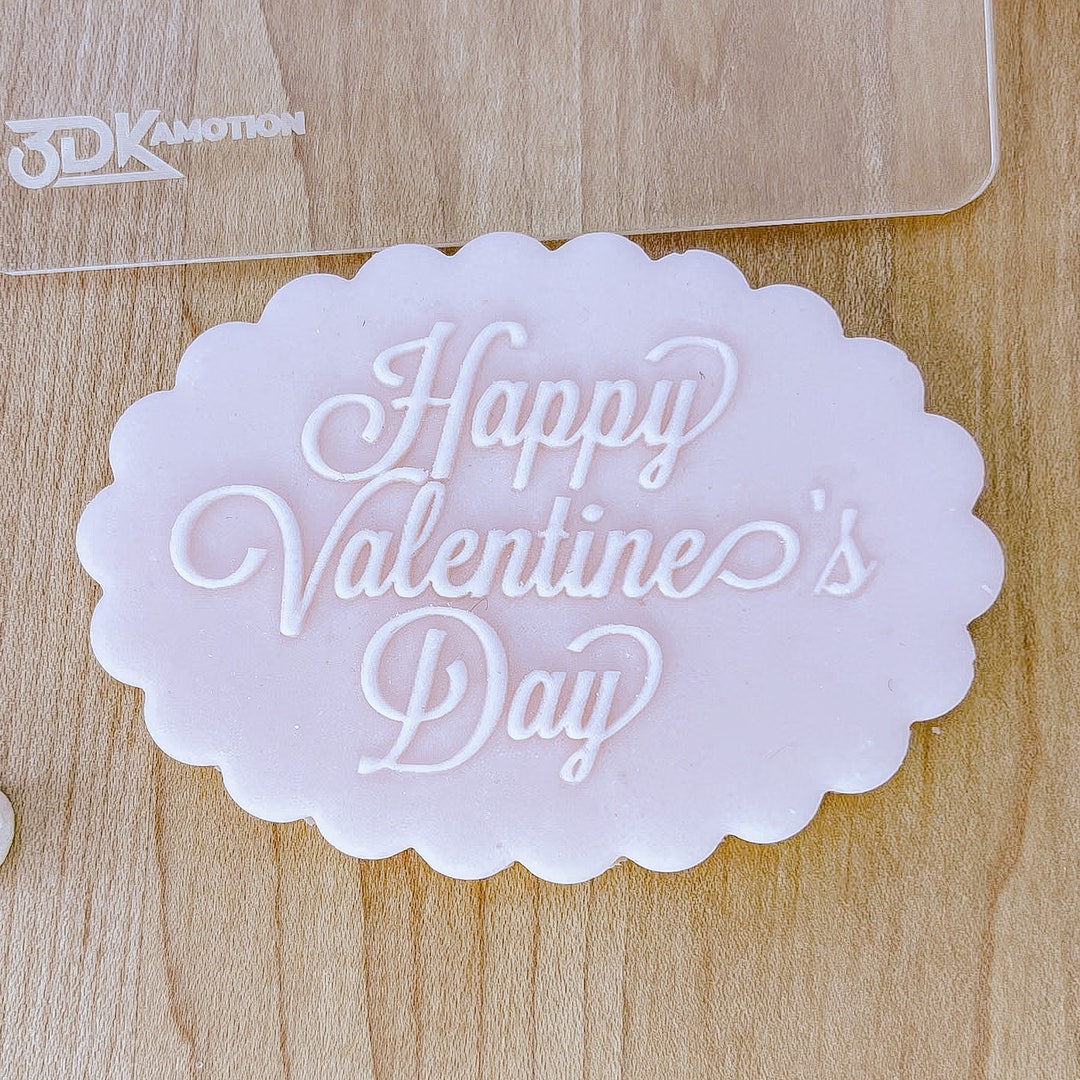 Embosser Script Happy Valentine's Day Embosser Script Font With 3