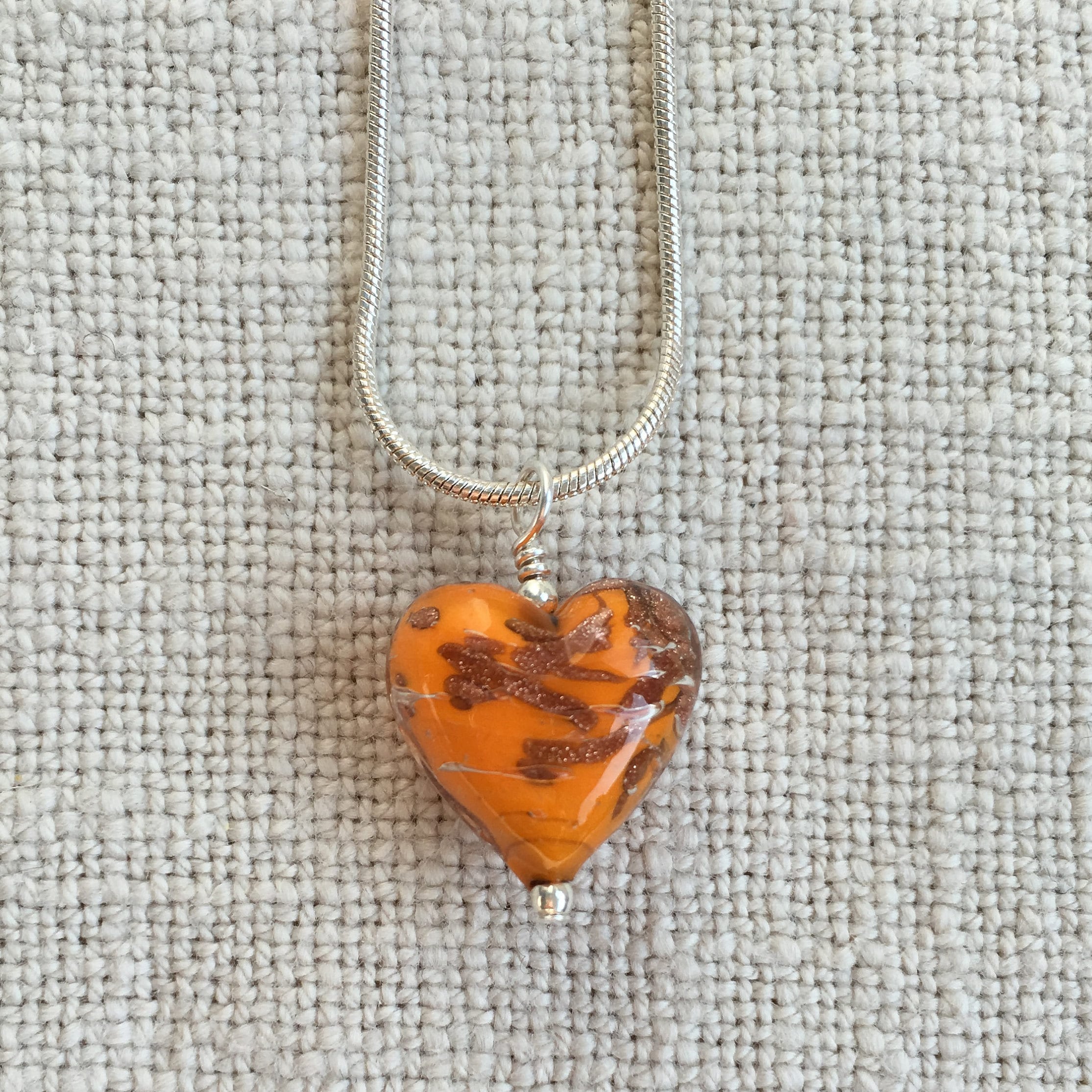 ダイアナ・イングラム ネックレス（オレンジ ムラーノガラス スモール