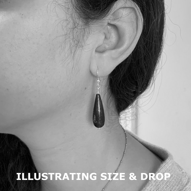 Diana Ingram earrings with speckled red /& gold Murano glass long pear drops on Sterling Silver or 22 Carat gold vermeil shepherds hooks