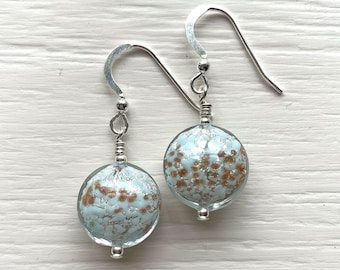 ダイアナ・イングラム ブルー ムラーノガラス スモール レンズ豆