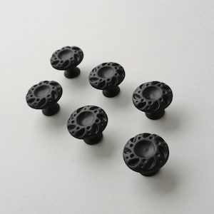 Set of 6 Black Cabinet Knob. Black Cabinet Hardware. Black Drawer Handle. Rustic Cabinet Knob. Black Dresser Knob. Black Cabinet Handle 7136