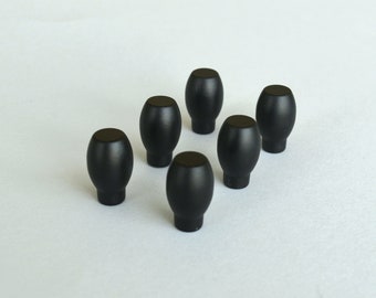 Zestaw 6 minimalistycznych czarnych gałek meblowych. Czarny uchwyt. Czarna gałka meblowa. Mała, rustykalna gałka do szuflady. Okucia meblowe. Uchwyt meblowy 7135