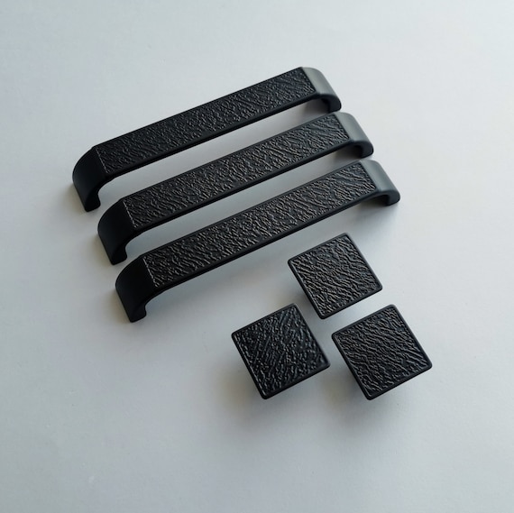 Set of 6 Modern Black Matte Pulls/knobs. Black Matte Etsy