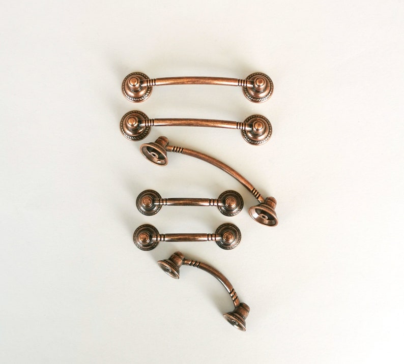 Set of 6 Copper Handle. Bohemian Hardware. Etsy