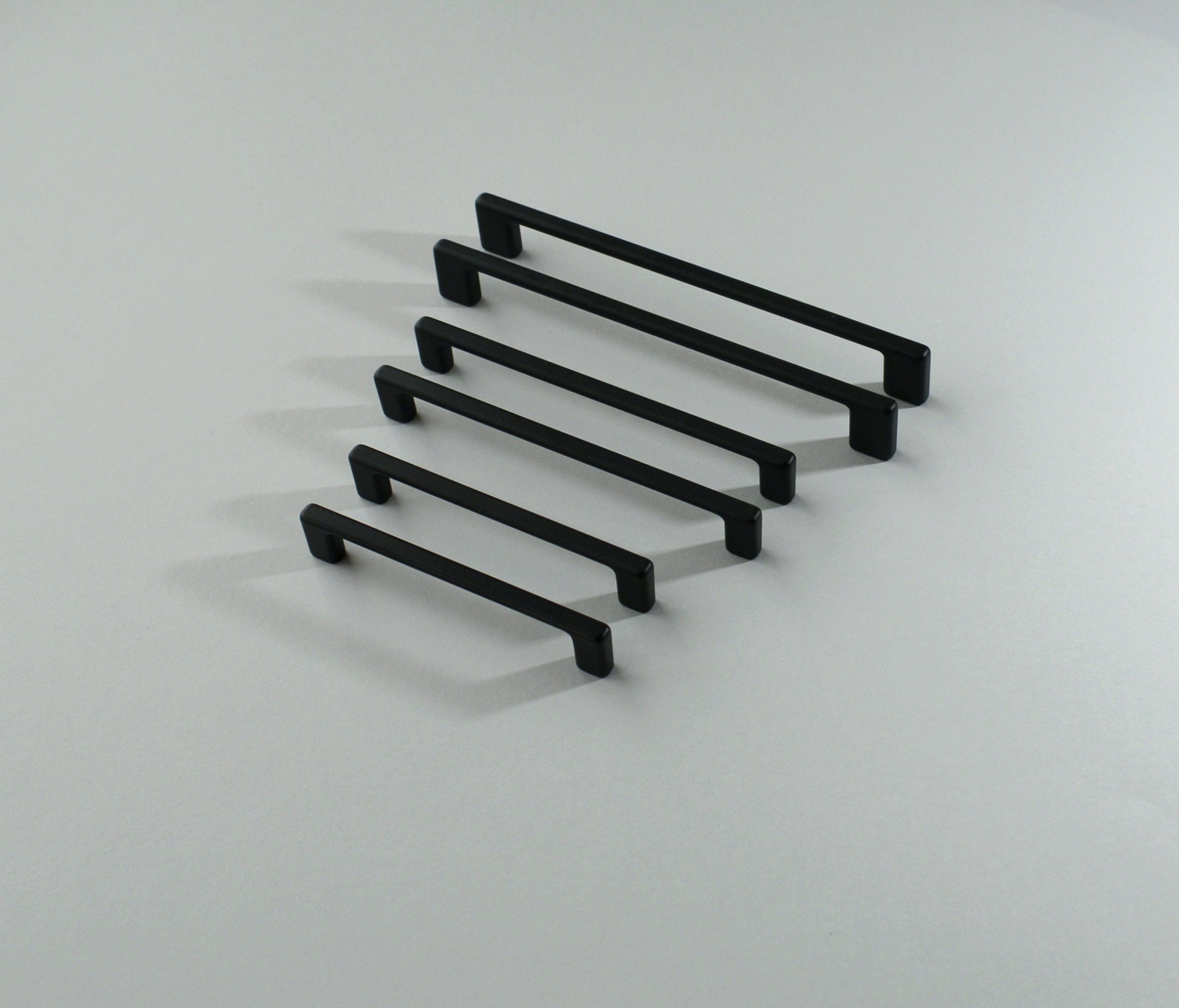 6-Pack Black European Style Kitchen Cabinet Handles
