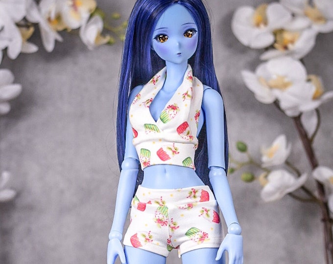 Set for bjd 1/3 scale doll like Smart Doll white cupcakes