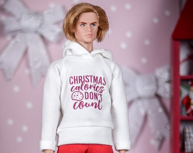 His graphic Hoodie for 1/6 scale doll clothes to fit Ken or other similar 1/6 fashion dolls.