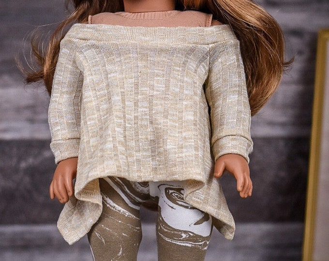 UnEven Tunic for 18 inch doll clothes sand