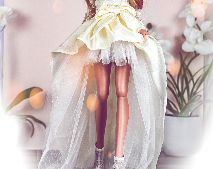 Bridal Skirt for bjd 1/3 scale doll like Smart Doll Vanilla