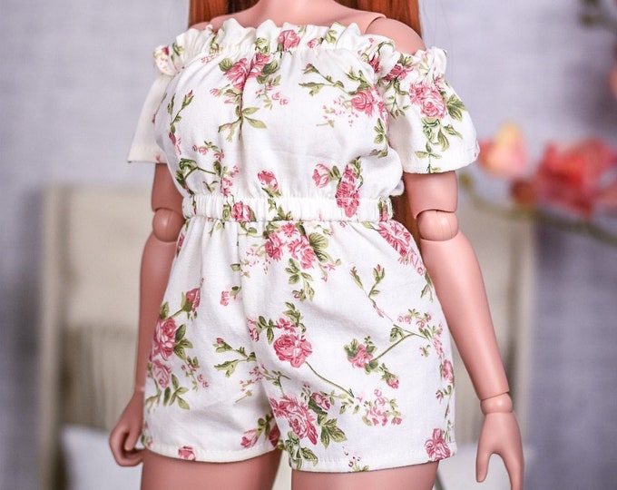 PREORDER Romper fit Pear body  for bjd 1/3 scale doll like Smart Doll pear body roses