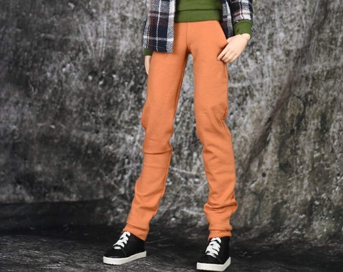 Sweatpants  for  bjd 1/3 scale doll like Smart Doll Boy Clothes pumpkin spice