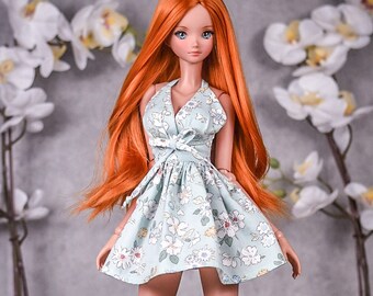 Summer  dress  for bjd 1/3 scale doll like Smart Doll light mint