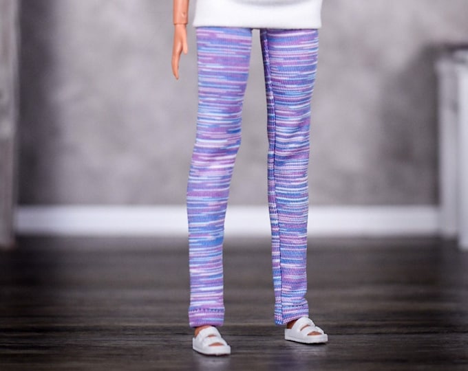 Leggings for 1/6 scale doll clothes to fit Poppy Parker or other similar 1/6 fashion doll clothes periwinkle