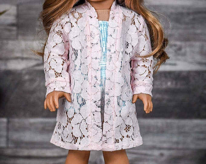 Lace Cardigan 18 inch doll clothes pink