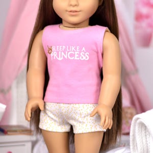 AGOSF sleep Like a Princess Pjs 18 Inch Doll Clothes