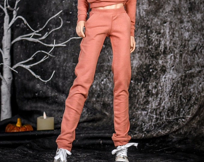 Sweatpants  for  bjd 1/3 scale doll like Smart Doll Boy Clothes  cinnamon