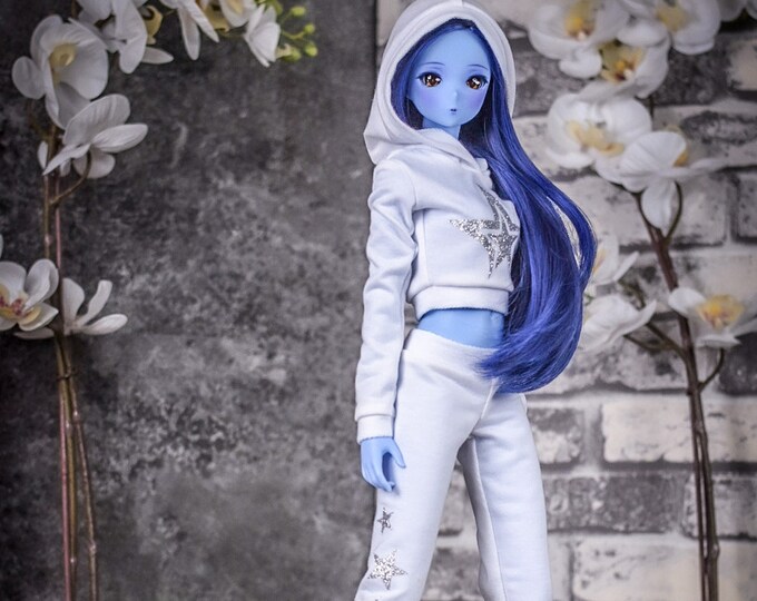 Set Hoodie+joggers   Clothes to fit Smart Doll Graphic tee for bjd 1/3 scale