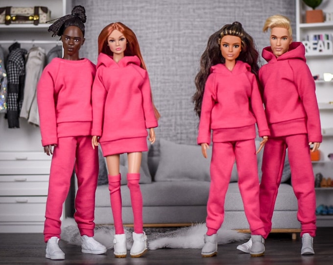 PREORDER Basic Collection for 1/6 scale doll clothes to fit Poppy Parker or other similar 1/6 fashion doll clothes. Fuchsia