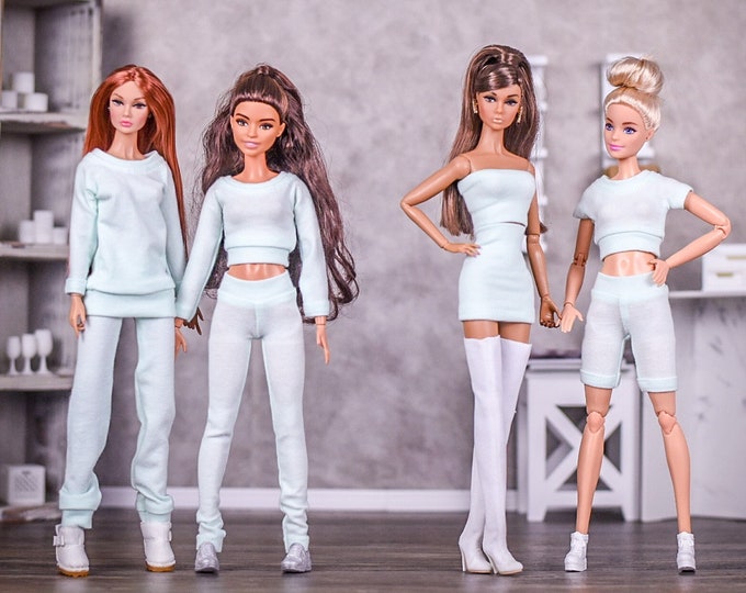 PREORDER Basic Collection for 1/6 scale doll clothes to fit Poppy Parker or other similar 1/6 fashion doll clothes. Icy mint