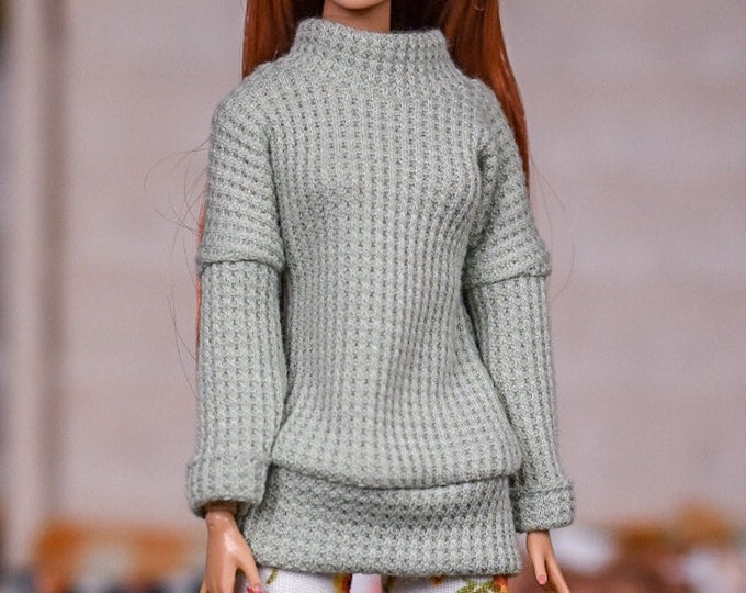 PREORDER Tunic for 1/6 scale doll clothes to fit Poppy Parker or other similar 1/6 fashion doll clothes. pistachio