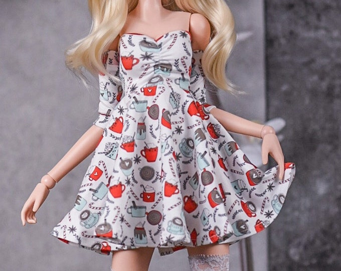 Sweetheart dress  for bjd 1/3 scale doll like Smart Doll Grey cups