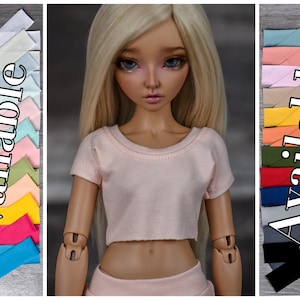 Crop tee Basics Collection  to fit 1/4 scale doll such Minifee doll PashaPasha Mini Joydolls