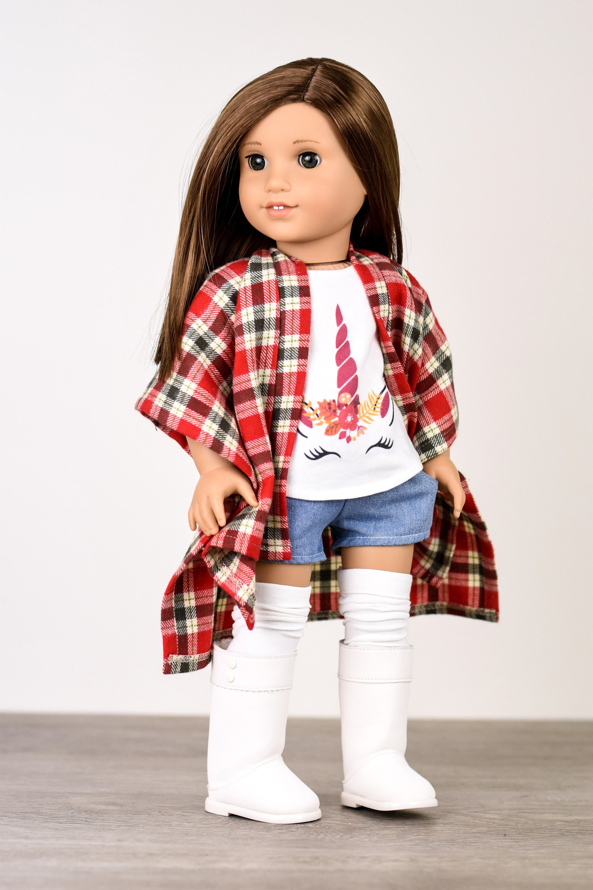 Graphic top 18 inch doll clothes EliteDollWorld EDW Ivory