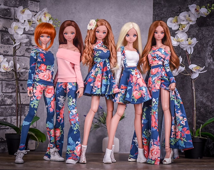 PREORDER Basic Collection to fit Smart Doll or other similar 1/3 scale dolls. Print Bouquet muse