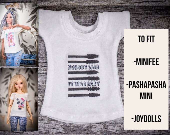 Graphic Top to fit such as Minifee and Pashapasha mini doll clothes Mascara