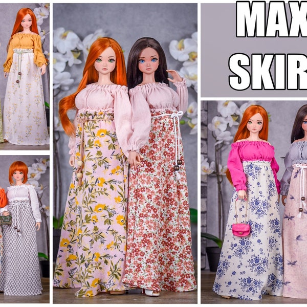 Maxi Skirt  Pear body skirt  for bjd 1/3 scale doll like Smart Doll pear body