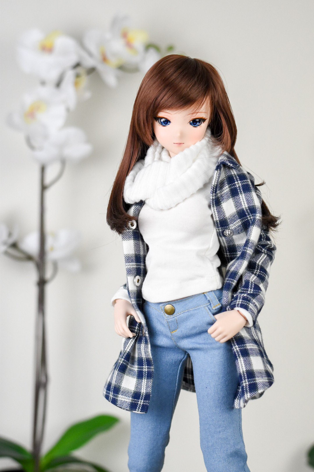 Flannel jacket for bjd 1/3 scale doll like Smart Doll