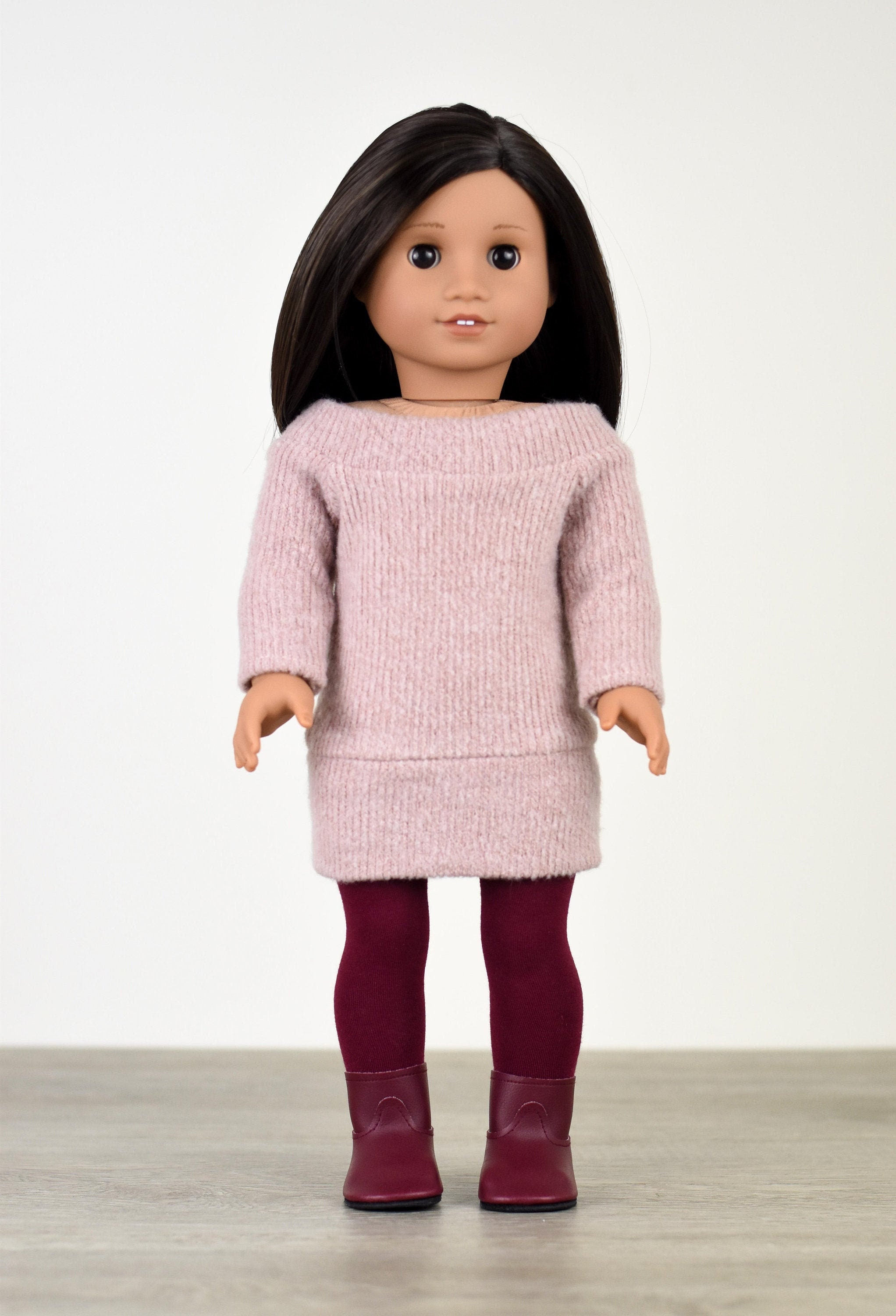 dusty rose sweater dress