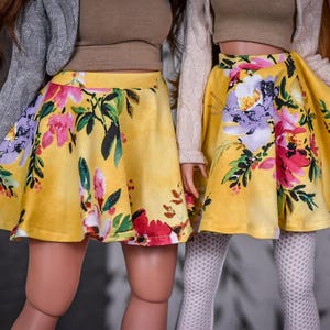 PREORDER Skirt for both CLASSIC or PEAR Smart Doll for bjd 1/3 scale doll like Smart Doll yellow floral