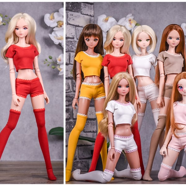 Lacey set for bjd 1/3 scale doll like Smart Doll Red