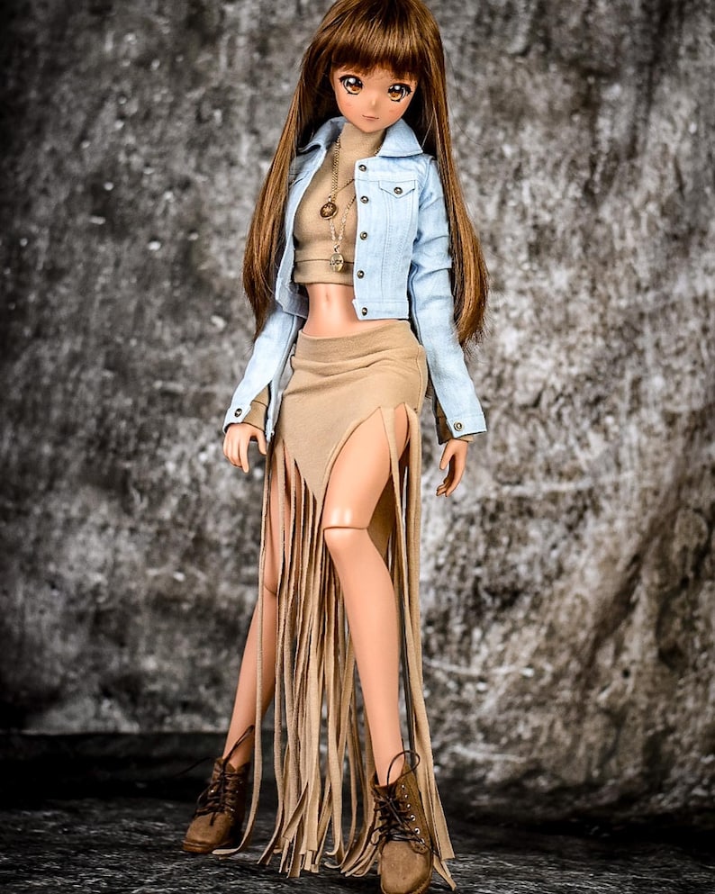 PREORDER Fringe skirt for bjd 1/3 scale doll like Smart Doll image 9