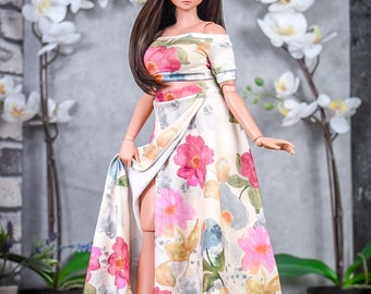 Self Wrap skirt  set Pear body dress  for bjd 1/3 scale doll like Smart Doll pear body