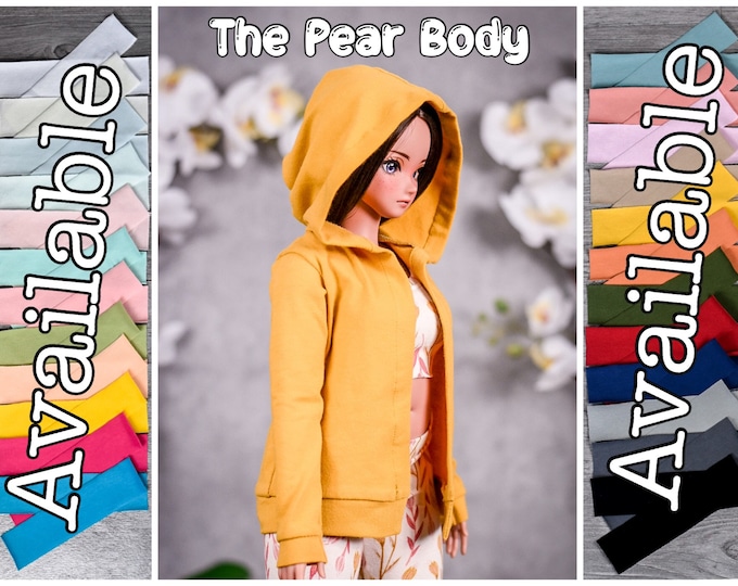 PREORDER Pear body Hoodie for bjd 1/3 scale doll like Smart Doll pear body