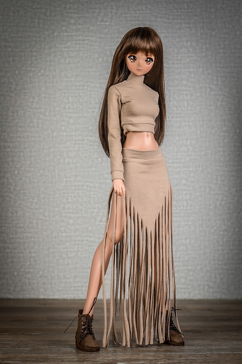 PREORDER Fringe skirt for bjd 1/3 scale doll like Smart Doll image 8
