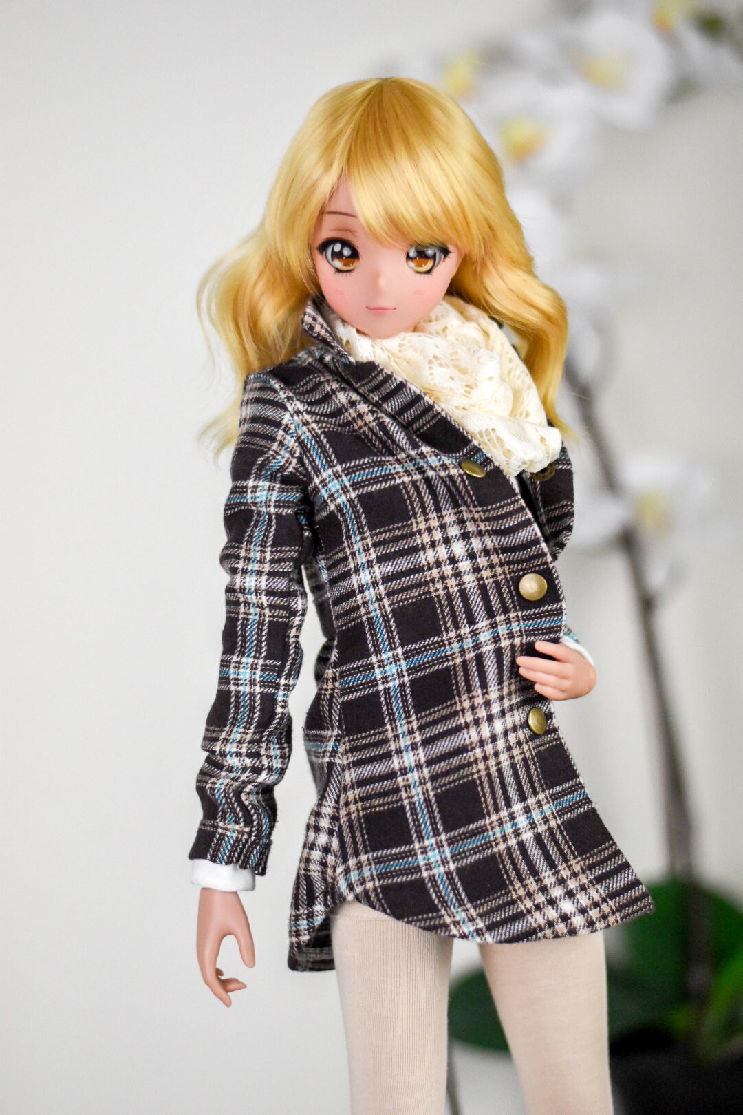 Flannel coat for bjd 1/3 scale doll like Smart Doll