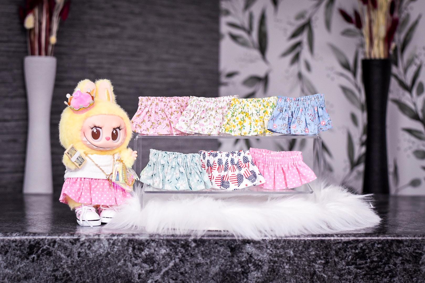 Skirt to fit Labubu for 1/6 scale plush doll clothes or other similar 1/6 scale doll