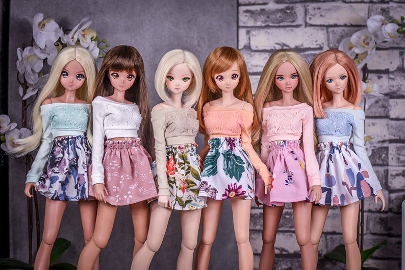 Chiffon skirt for bjd 1/3 scale doll like Smart Doll image 9