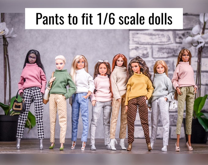 Pants for 1/6 scale doll clothes to fit Poppy Parker or other similar 1/6 fashion doll clothes.