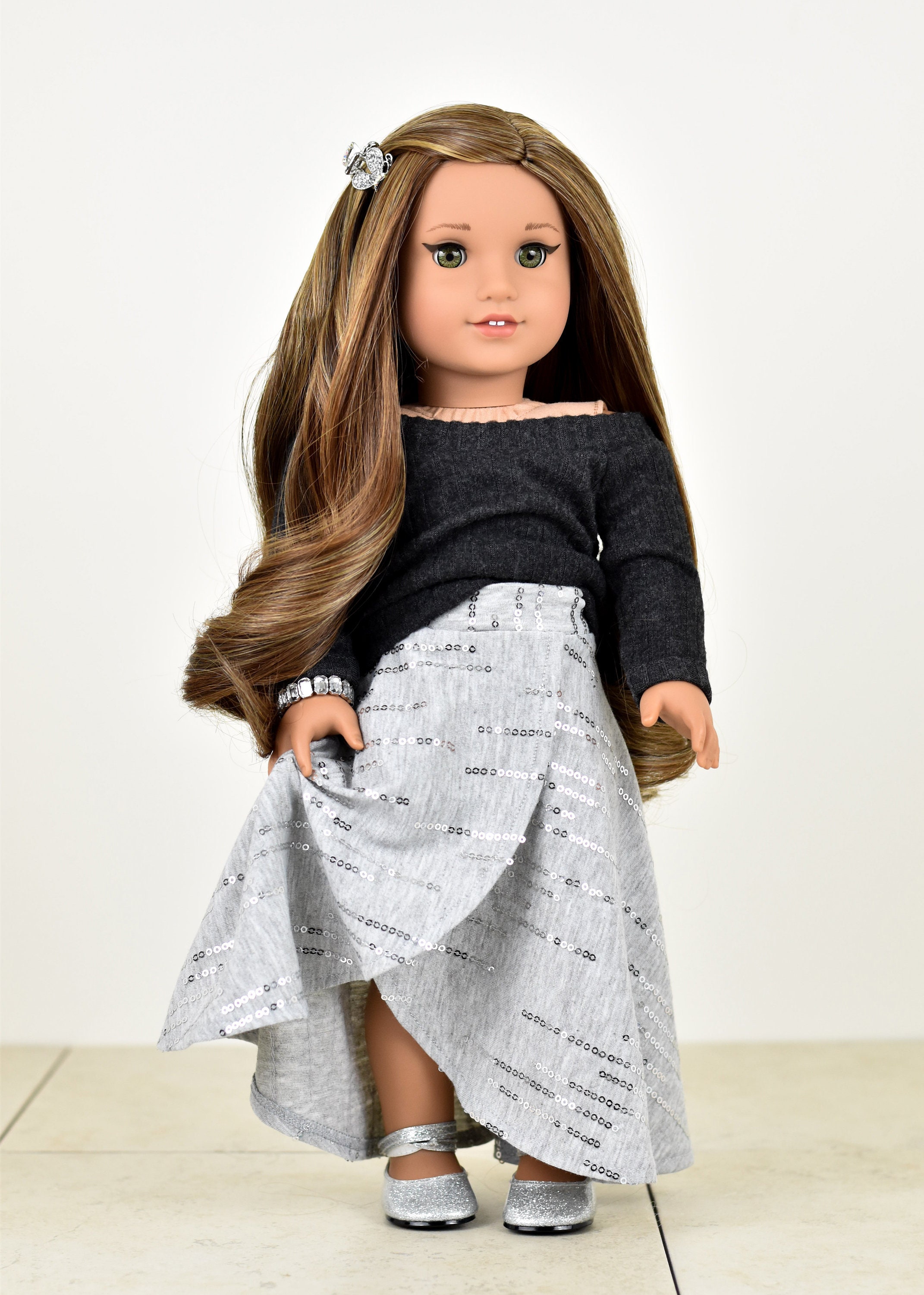 Self Wrap Maxi Skirt 18 inch doll clothes Holiday Collection