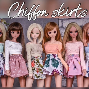 Chiffon skirt for bjd 1/3 scale doll like Smart Doll image 1