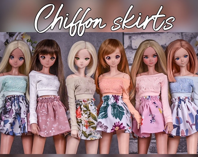 Chiffon skirt  for bjd 1/3 scale doll like Smart Doll