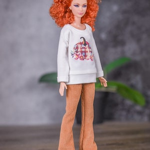 PREORDER Corduroy pants for 1/6 scale doll clothes to fit Poppy Parker or other similar 1/6 fashion doll clothes. image 7