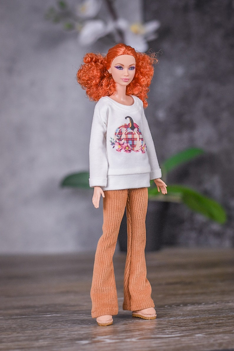 PREORDER Corduroy pants for 1/6 scale doll clothes to fit Poppy Parker or other similar 1/6 fashion doll clothes. image 7