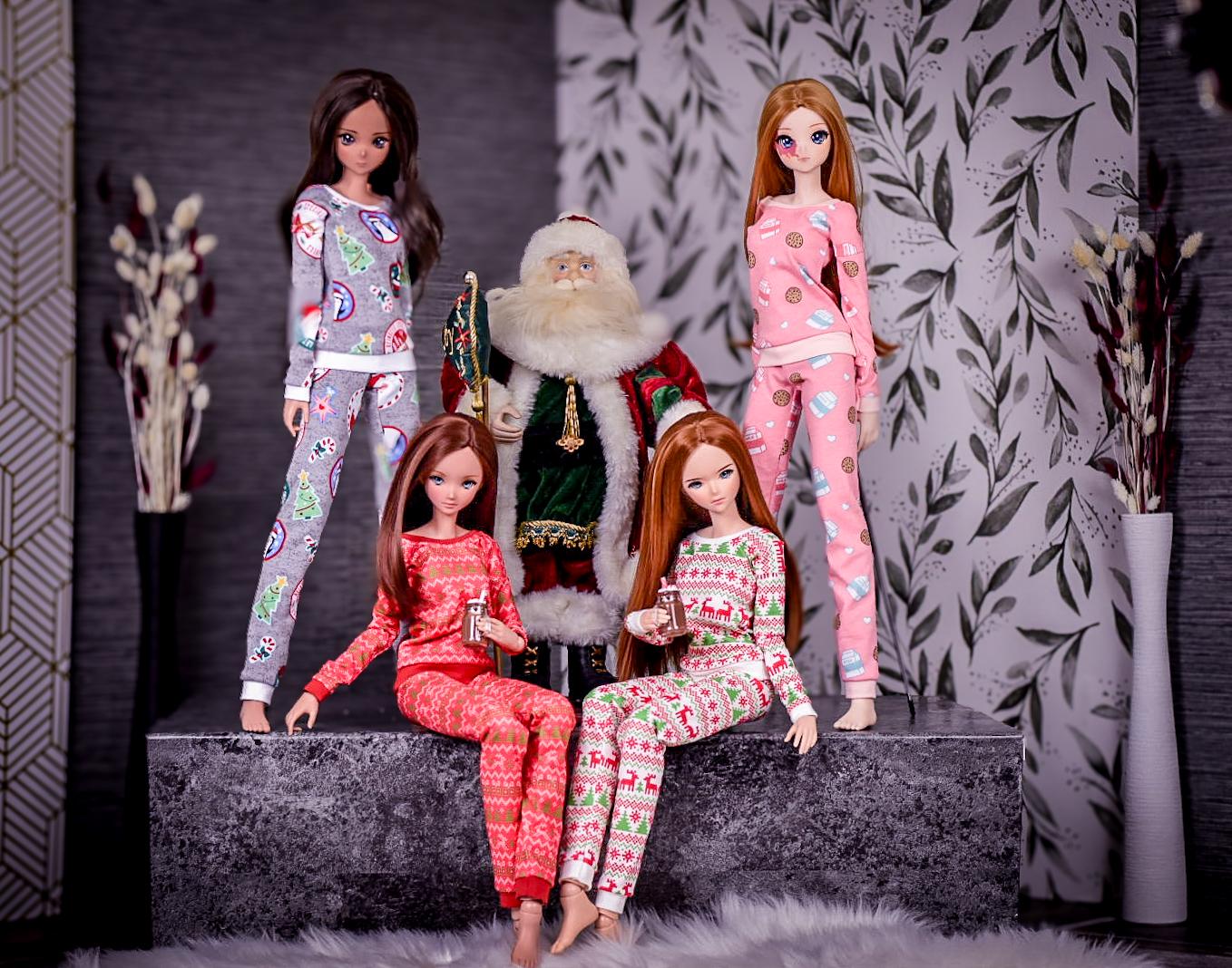 PREORDER Christmas Pajama set for CLASSIC Smart Doll for bjd 1 3 scale doll like Smart Doll