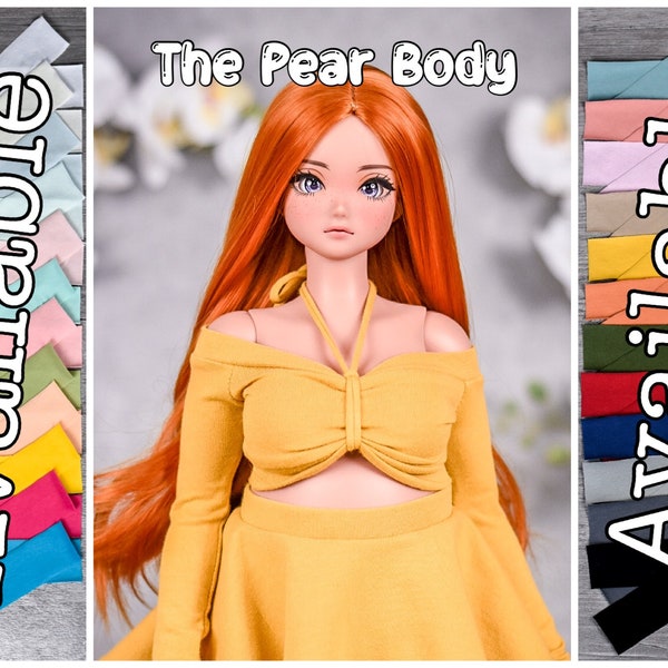 PREORDER Pear body Boat neck top  for bjd 1/3 scale doll like Smart Doll pear body