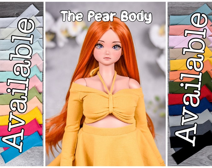 PREORDER Pear body Boat neck top  for bjd 1/3 scale doll like Smart Doll pear body